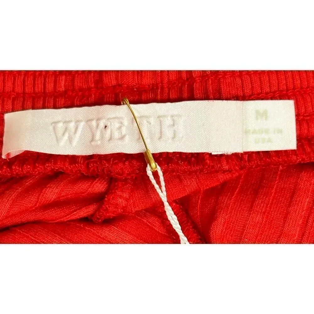 Wyeth Hart Chevron Knit Midi Skirt in Red NWT Size Medium